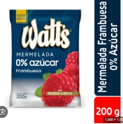 mermelada watts frambuesa cero